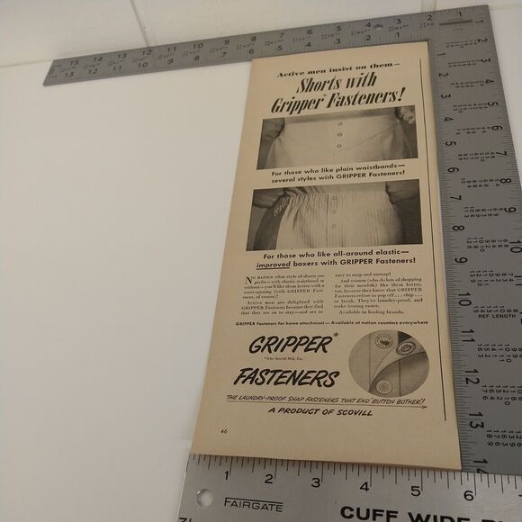 Men's‎ Fashion Underwear - Vtg 1950 Orig Retro PRINT AD - Gay Interest Ephemera - Picture 2 of 7